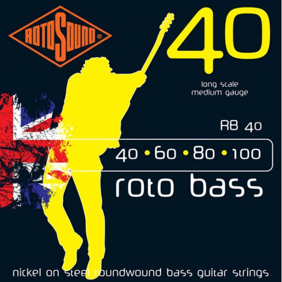 Струни за електрическа бас китара ROTOSOUND - Модел RB40      